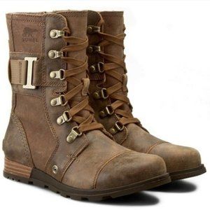 Sorel Major Carly Nutmeg Flax Brown Boots Size 8.5